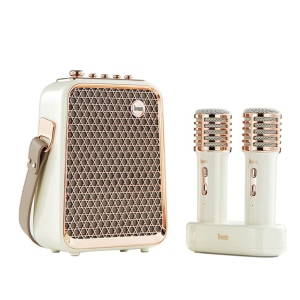 Divoom Songbird-HQ2 Portable Bluetooth Karaoke Speaker with 2 Wireless Microphones, Dual-Driver Pro Audio & DSP