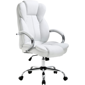 BestOffice Ergonomic Office Chair Desk Chair PU Leather Computer Chair Executive Adjustable High Back PU Leather Task Rolling Swivel Chair with Lumbar Support