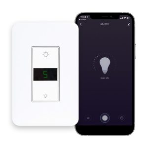 Smart Ligting LED Display Dimmer Switch Wifi Remote App Control Compatible with Alexa and Google Home Assistant