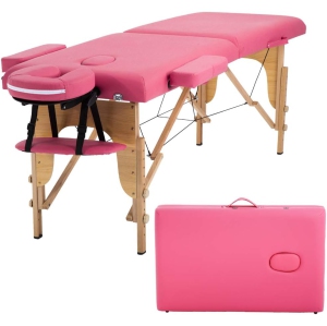 Massage Table Massage Bed Spa Bed 84 Inches Long Portable 6 Folding W/Carry Case Table Heigh Adjustable Salon Bed Face Cradle Bed
