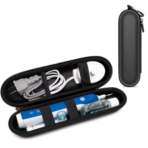 Toothbrush Travel Case Compatible with Oral-B Pro 1000, 2000, 3000, 3500, 1500/ for Philips Sonicare ProtectiveClean 4100 5100 Electric Toothbrush with Mesh Pocket for Accessories