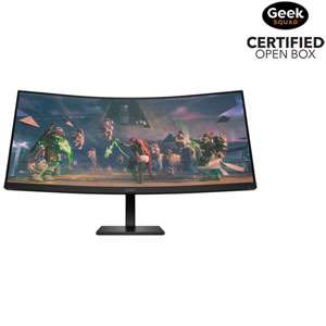 Open Box - HP Omen 34" QHD 165Hz 1ms GTG Curved VA LED FreeSync Gaming Monitor (OMEN 34c) - Black