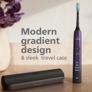 Philips Sonicare Diamondclean 9000 Special Edition Rechargeable Toothbrush, Black/purple Hx9911/91