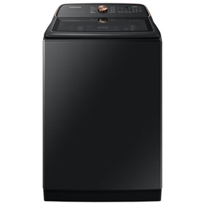 Samsung 6.2 Cu. Ft. (IEC) Top Load Washer with Sanitize Cycle, Turbo/Speed Wash, and Wi-Fi - Energy Star (WA54CG7550AVA4) - Black