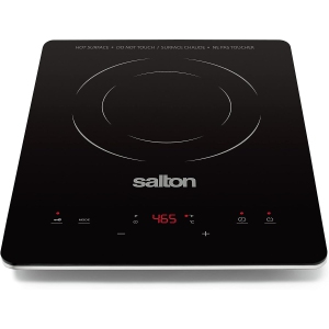Salton - Portable Induction Cooker with LED Display, Cool Touch and 8 Temperature Settings, Black