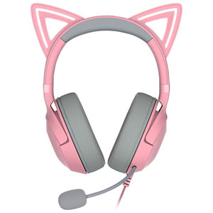 Casque de jeu Razer Kraken Kitty V2 Edition avec microphone pour PC - Quartz