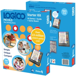 LOGICO The Learning Game - Piccolo Starter Kit – 1 Piccolo Book + 1 Piccolo Board (ages 5-9)