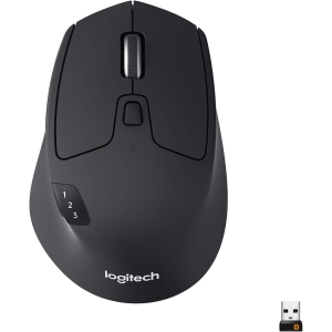 OPENBOX Logitech M720 Triathlon Multi-Device Wireless Mouse, Bluetooth, USB Unifying Receiver -Black