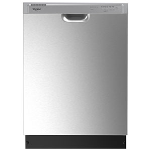 Whirlpool 24" 57dB Front-Control Boost Cycle Plastic Tub Dishwasher ENERGY STAR (WDF341PAPM) - Stainless Steel