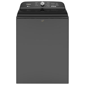 Whirlpool 6.1 Cu. Ft. (IEC) Top Load Agitator Washer with Deep Water Wash and Turbo/Speed Wash - Energy Star (WTW6157PB) - Black