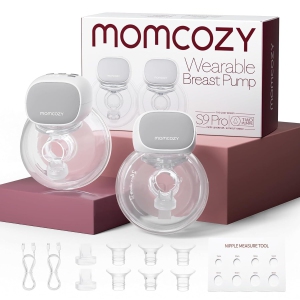 Momcozy Double Wearable Breast Pump S9 Pro, Hands Free Breast Pump Electric 24mm Gray