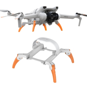 Landing Gear for DJI Mini 3, Spider Leg Foldable Extension Kit for DJI Mini3 Drone Accessories (Grey + Orange)Only Available for DJI Mini 3 Drone