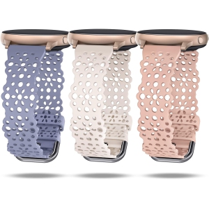 3 Packs Silicone Active 2 Strap Strap Band for Samsung Galaxy Watch 6/5/4 40/44mm, 5 Pro 45mm, 4 Classic 42/46mm, 3 41mm Women Men, 20mm