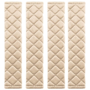 Seat Belt Cover Pad Seatbelt Car Strap Covers 4Pcs Seat Cover Soft Shoulder pad for Helping Protect Your Shoulder from The Rubbing Kids for Kids&Adults (beige01)