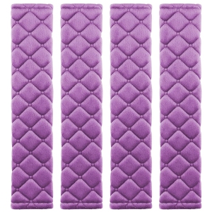 Seat Belt Cover Pad Seatbelt Car Strap Covers 4Pcs Seat Cover Soft Shoulder pad for Helping Protect Your Shoulder from The Rubbing Kids for Kids&Adults (purple03)