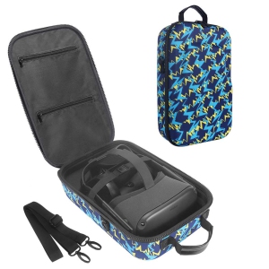 Hard Travel Case for Oculus Quest 2 & Quest VR Gaming Headset and Controllers Accessories Waterproof Shockproof Carring case (Blue)