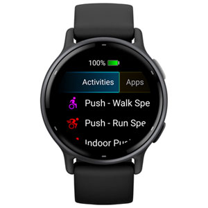 Garmin vívoactive 5 Active AMOLED 42mm Bluetooth Fitness GPS Smartwatch - Black