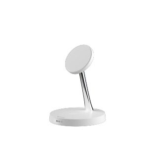 SwitchEasy MagPower 2-in-1 Magnetic Wireless Charging Stand - White (iPhone/AirPods/Apple Watch)
