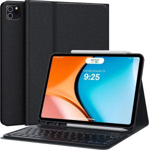 Keyboard Case for iPad Pro 12.9 2022 6th Generation, iPad Pro 12.9 Case with Keyboard 5th/4th & 3rd gen - Wireless Detachable - with Pencil Holder - iPad Pro 12.9 Keyboard Case