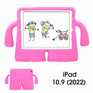 [CS] Silicone Shockproof Child Kids Protective Stand Cover Case for iPad 10th Gen. / (A16) 11th Gen. / Air 11" (M2 M3 M4), Hot Pink