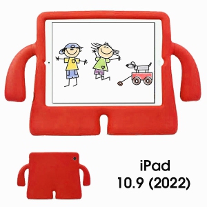 [CS] Silicone Shockproof Child Kids Protective Stand Cover Case for iPad 10th Gen. / (A16) 11th Gen. / Air 11" (M2 M3 M4), Red