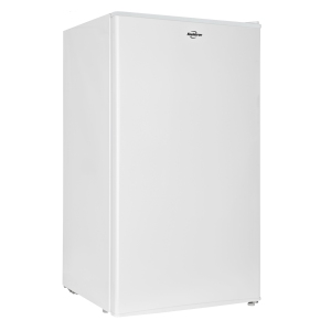Koolatron Compact Fridge w/ Freezer, 3.2 cu ft (91L) White, Space-Saving Flat Back, Reversible Door, Full-Width Freezer, for Dorm, Office, Home Bar
