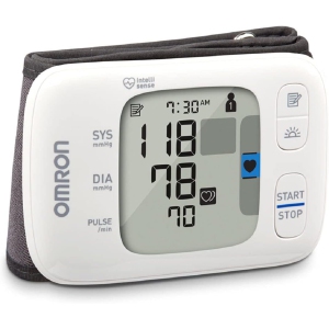 Omron Gold Wireless Wrist Blood Pressure Monitor - Stores Up To 200 Readings for Two Users (100 each)
