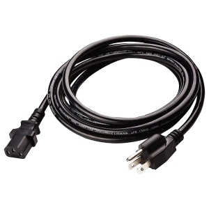 5 Core 3 Prong Extension Cord 6 Feet Black Durable Three Prong Extension Cable US AC 3 Prong Christmas Light Extension Cord Outdoor Heavy Duty Plug Extender - PC 1001