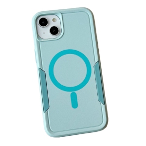 TopSave New Style MAGSAFE Matt Polish PC+TPU 2 in 1 Slim Lightweight Shockproof, Rugged, Protective Armor Case For iPhone 15 Pro (6.1"), Teal