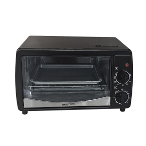 Toastess - Toaster Oven, 4 Slice Capacity, Temperature Control, 1000 Watts, Black