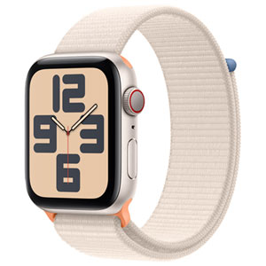 TELUS Apple Watch SE (GPS + Cellular) 44mm Starlight Aluminum Case w/Starlight Sport Band - Monthly Financing