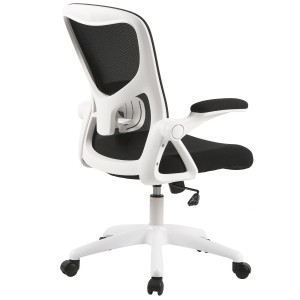 Ergonomic Office Chair with Flip-up Arms, Desk Chair Task Chair with Adjustable Height Lumbar Support and 250LB Load Capacity