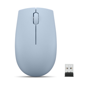 Lenovo 300 Wireless Compact Mouse (Frost Blue) with battery