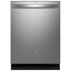 GE 24" 45dB Front-Control Piranha Hard Food Disposer Dry Boost Dishwasher with Third Rack ENERGY STAR (GDT670SYVFS) - Stainless Steel