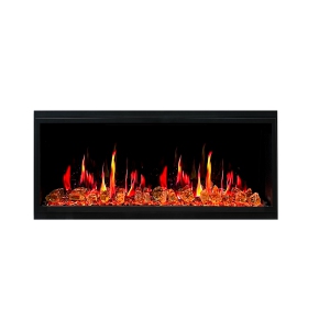 2025 New Litedeer Homes Latitude 45-inch Smart Electric Fireplace with 1-inch Trim Reflective Amber Glass - ZEF45XA