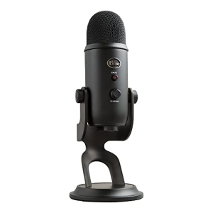 Blue Yeti USB Microphone for PC, Podcast, Gaming, Streaming, Studio, Computer Mic Blackout