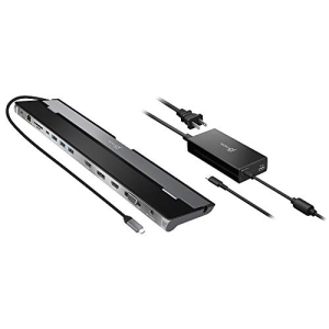 USB Type C Docking Station with 100W PD Charger - Supports 3 Displays | HDMI, DisplayPort, VGA, 100W PD Charging, 1Gbps Ethernet | for MacBook Pro / Air, XPS, and More (JCD543P)