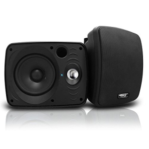 Outdoor Waterproof Wireless Bluetooth Speaker 6.5 Inch Pair 2-Way Weatherproof Wall/Ceiling Mounted Dual Speakers w/Heavy Duty Grill, Universal Mount, Patio, Indoor Use PDWR64BTB (