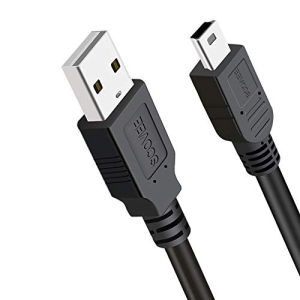 Mini USB Cable Type A to Mini B Charger Cord for PS3 Controller,MP3 Players,Dash Cam,Canon Camera,SatNav,Garmin Nuvi,Playstation-3,USB Mini-B Charging Cable Compatible for GoPro He