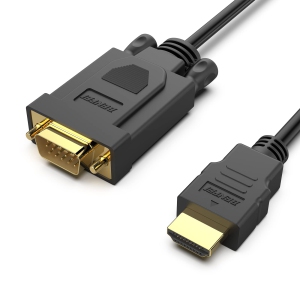 Câble BENFEI HDMI vers VGA de 6 pieds, [Uni-Directionnel] Câble HDMI ordinateur vers moniteur VGA [Mâle à Mâle]