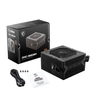 MSI MAG A650BN, Non-Modular Compact 650W Power Supply, 80+ Bronze, Low-Noise Fan, Active PFC Design, 5 Year Warranty