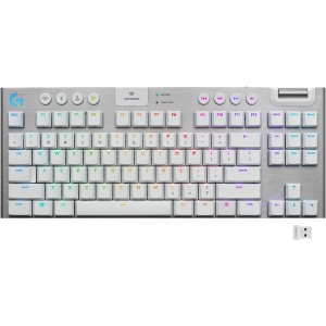Logitech G915 TKL White Tactile Tenkeyless Lightspeed Wireless RGB Mechanical Gaming Keyboard, Low Profile Switch Options, LIGHTSYNC RGB, Advanced Wireless and Bluetooth Support