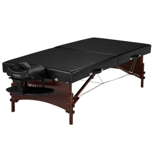 Master Massage Canoga Low Height Super Wide Wider Large Size Portable Massage Table, Yoga Exercise Bed, Thai Massage, Rehab Training Station Hub for Rehabilitation Black
