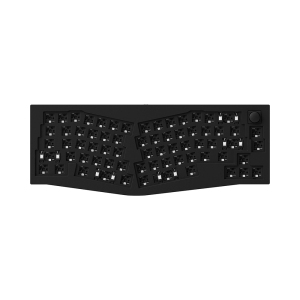 Keychron Q8 RGB Hotswap Mechanical Gaming Keyboard – 65% Alice Layout , Barebones with Knob – Compatible with Windows & macOS, Black (Q8-B1)