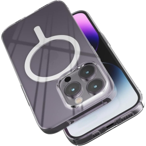 iPhone 14 Pro Ultra Thin Clear Phone Cover for MagSafe Case, Non Yellowing Strong Magnetic Slim Fit Cell