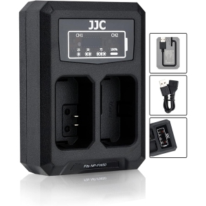 NP-FW50 Dual Battery Charger,Compatible with Sony ZV-E10 A6500 A6400 A6300 A6100 A6000 A7RII A7R A7II A7 A7SII A7S RX10