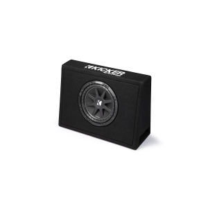 Kicker 43TC104 Comp 10-inch (25cm) Sub in Thin Profile Encl, 4-Ohm, RoHS Compliant