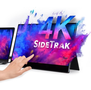 SideTrak Solo 15.6" Portable autonome 4K Moniteur écran tactile, USB-C Ou Mini HDMI