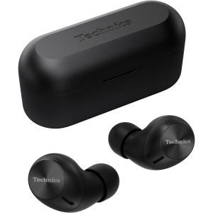 Technics - Écouteurs sans fil Bluetooth intra-auriculaires avec réduction de bruit, microphone et étui de chargement, Noir