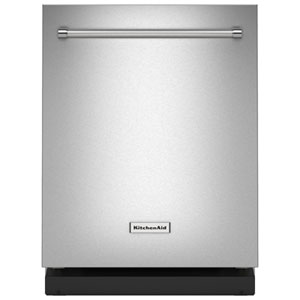 KitchenAid 24" 39dB Front-Control Stainless Steel Tub Dishwasher with Third Rack ENERGY STAR (KDTF924PPS) - PrintShield Stainless Steel
